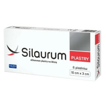 Silaurum, silicone scar patches 10 cm x 3 cm, 6 pcs, plastry na blizny