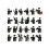 24PCS Black Swat Team Building Block Minifigures 3