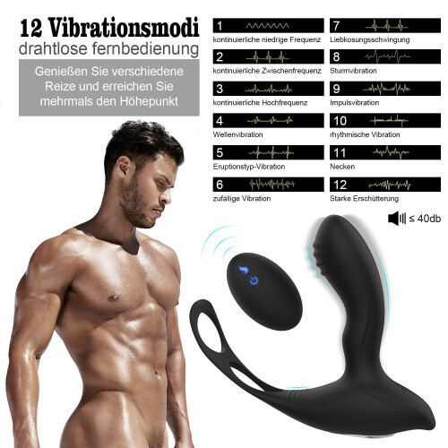 UNISEX ANAL VIBRATOR WITH PENIS & TESTICLE RING 1