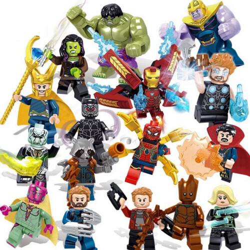 16 PCS Minifigures Avengers Block Toys