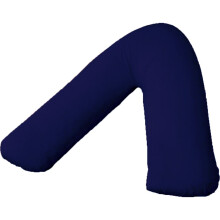 (V-Shaped, Navy) Luxury V Shaped Pillow with Free Case