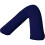 (V-Shaped, Navy) Luxury V Shaped Pillow with Free Case 1