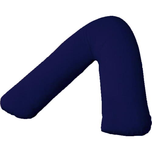 (V-Shaped, Navy) Luxury V Shaped Pillow with Free Case