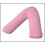 (Support pillow, Pink) Luxury V Shaped Pillow with Free Case 1