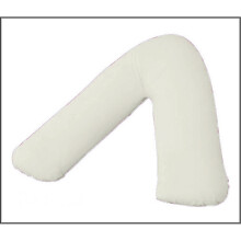 (V-Shaped, Cream) Luxury V Shaped Pillow with Free Case