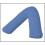 (V-Shaped, Mid Blue) Luxury V Shaped Pillow with Free Case 1