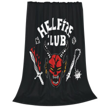 (100*150, 3) Stranger Things Hellfire Club Flannel Blanket Super Soft Comfortable Warm Kids Blanket