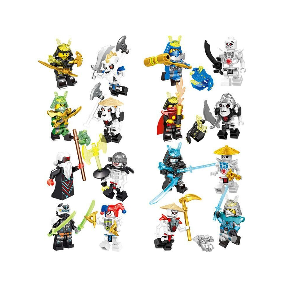 16PCS Ninjago Building Blocks Minifigures Toys