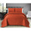 (Single-170x250cm) Luxurious 3 PCS Orange  Bedspread Embossed Quilted Sofa Bed Cover Bedding Set 2