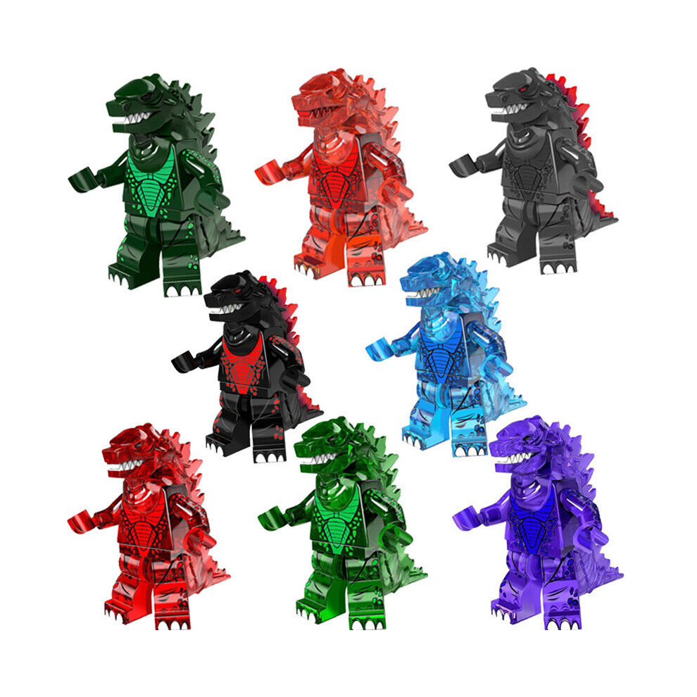 8PCS Godzilla Mini Figures Building Block Fit Lego