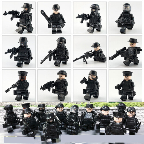 12PCS Building Blocks SWAT Policemen Minifigures