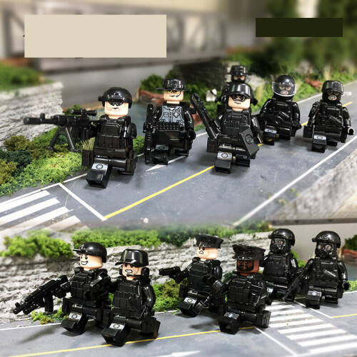12PCS Building Blocks SWAT Policemen Minifigures 1