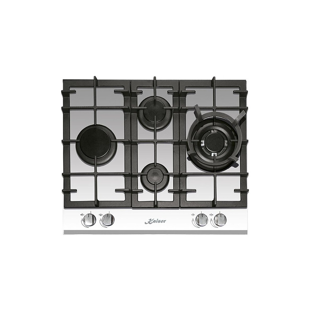 Kaiser Grand Chef Turbo Romb 4 Burner 60cm Gas Hob - White