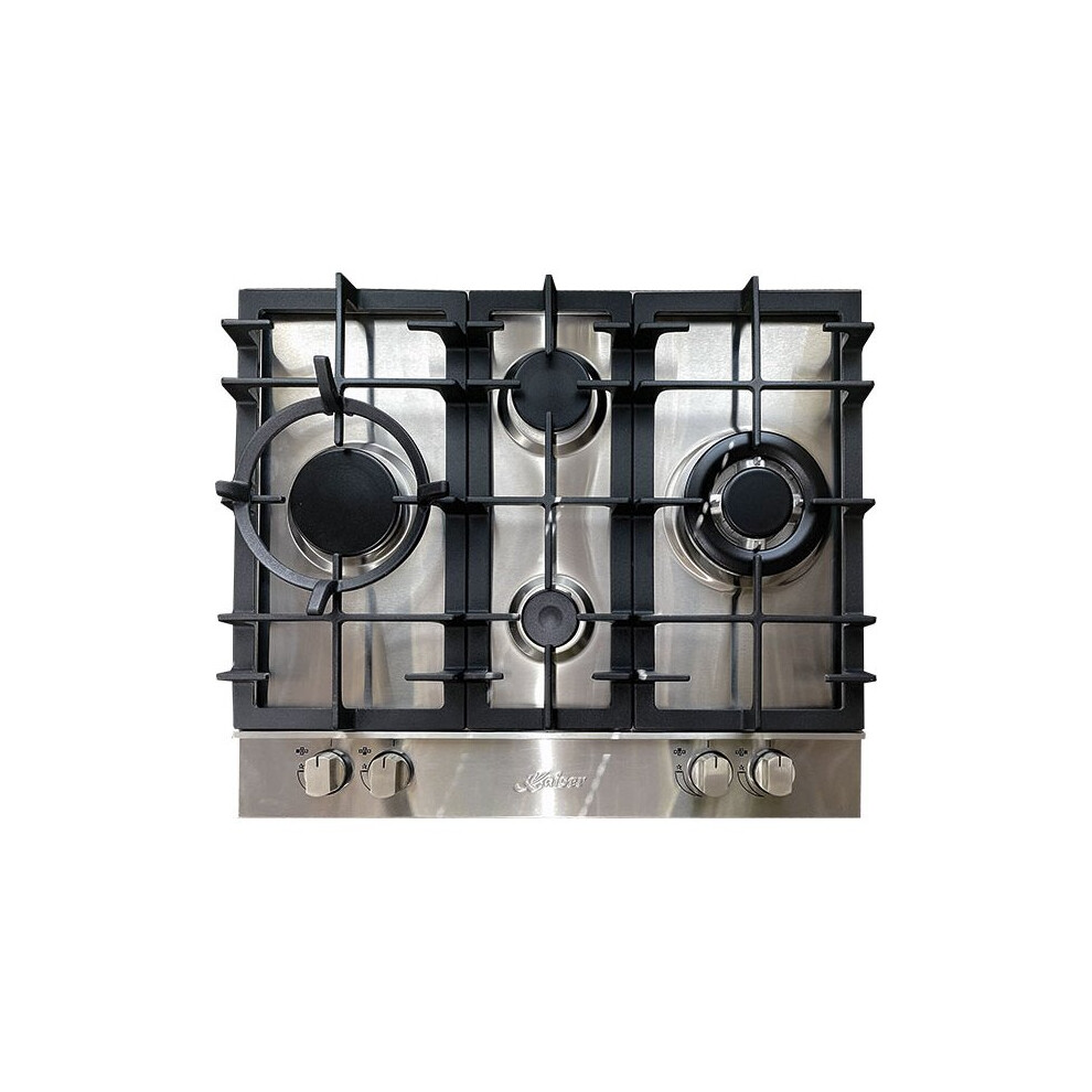 Kaiser Grand Chef Turbo Romb 4 Burner 60Cm Gas Hob - Stainless Steel Silver