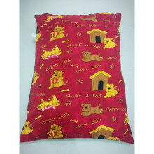 (Happy Dog Red) Dog Bed -Pet Washable Zipped Mattress Cushion Cover