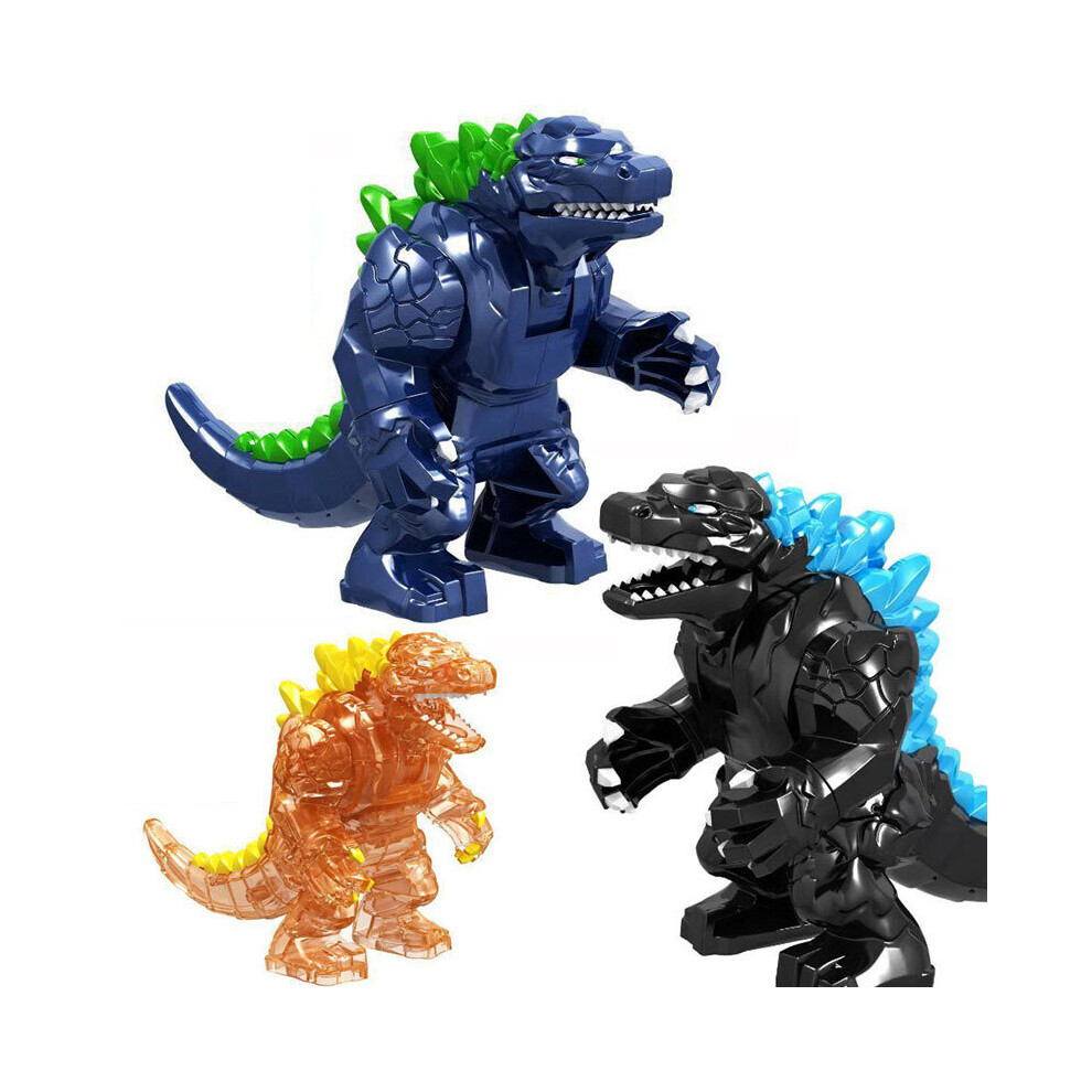 3x Minifigure Toy Godzilla Minifigure Building Toy