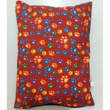 (Multi Paw Red) Dog Bed -Pet Washable Zipped Mattress Cushion Cover