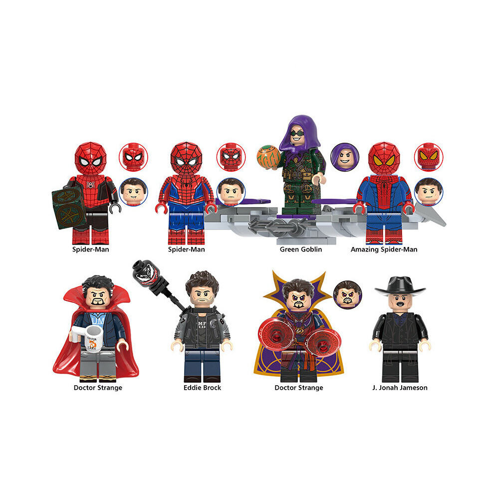 8 Super Heroes Minifigure Building Block Spiderman