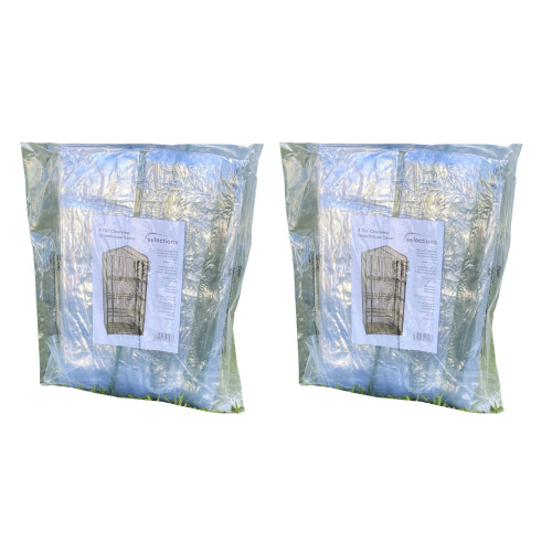 Selections 4 Tier Mini Greenhouse Clear View Replacement Cover (Pack of 2)
