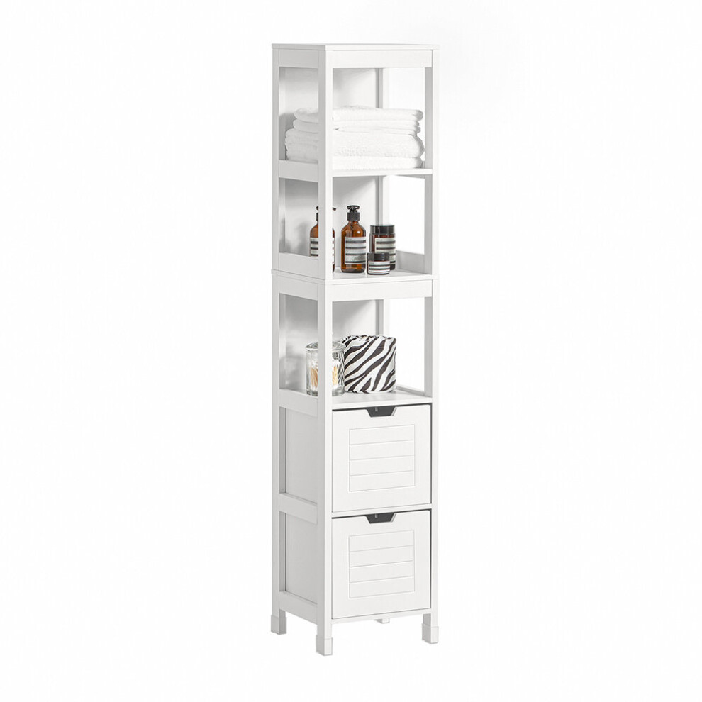 SoBuy® FRG126-W, Floor Standing Tall Bathroom Storage Cabinet, H144cm