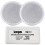 Loops Bathroom Bluetooth Ceiling Speaker Kit Wireless Amp & 2x 80W Moisture Resistant 1