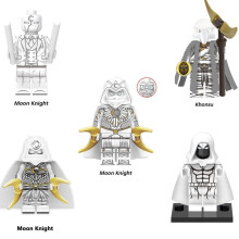 5PCS Moon Knight Minifigure Marc Spector Marvel Super Hero Minifig Figure Fit Lego Toy Collection