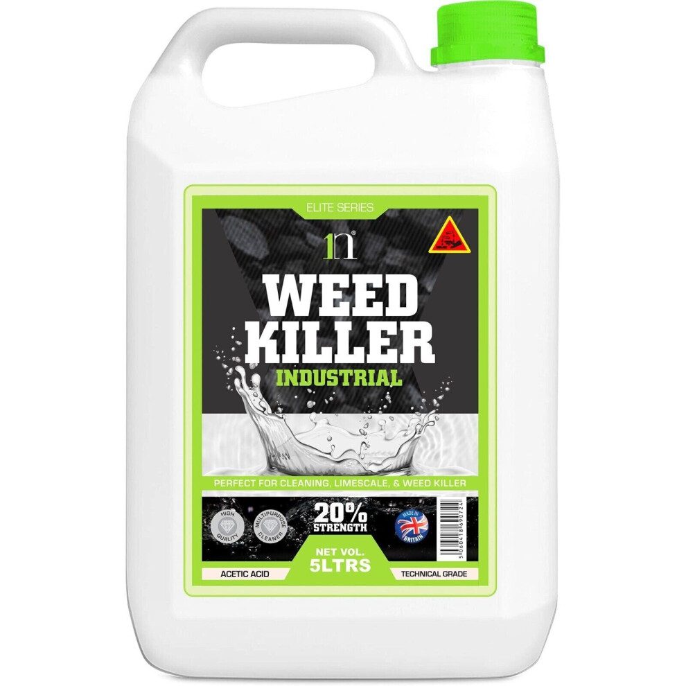 (4 x 5 Litres) Weed Killer Patio Clear Strong Acid 5L Industrial