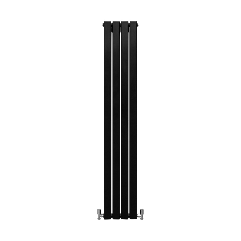 (Black, 1600 X 280Mm) Flat Panel Radiators Horizontal Vertical Heater 5055986157748