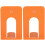 (Orange) Pair of Heavy Duty Metal Bookend Book End Stand 3