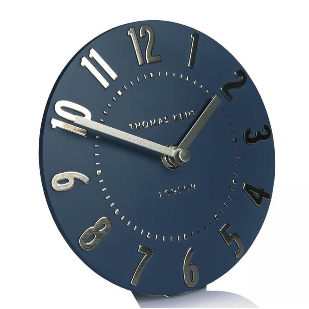 Thomas Kent Blue 6" Mulberry Mantel Clock Midnight