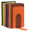(Orange) Pair of Heavy Duty Metal Bookend Book End Stand 5