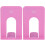(Pink) Pair of Heavy Duty Metal Bookend Book End Stand 3