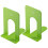 (Green) Pair of Heavy Duty Metal Bookend Book End Stand 2