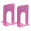 (Pink) Pair of Heavy Duty Metal Bookend Book End Stand 1