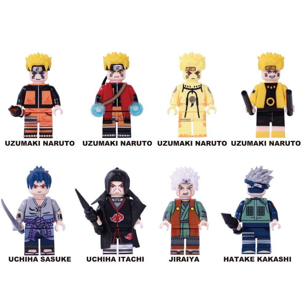 8x Minifigures Anime Ninjia Naruto Blocks Fit Lego on OnBuy