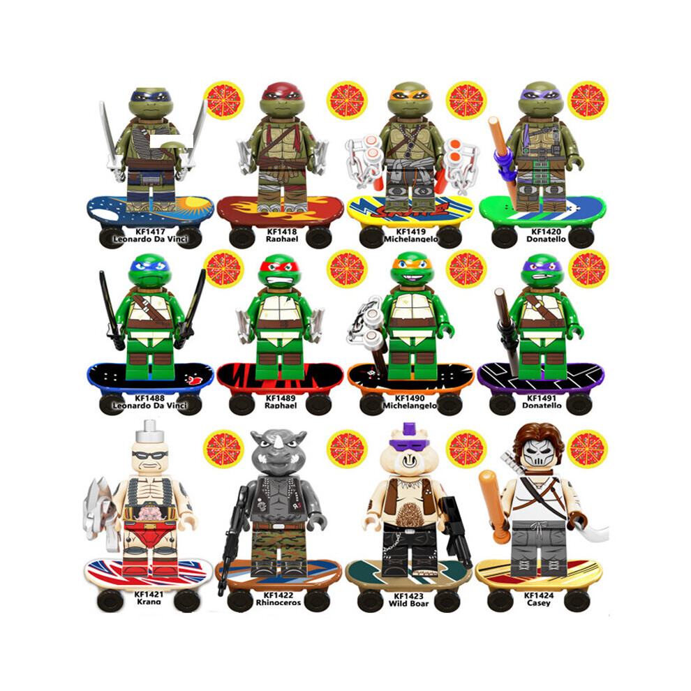 Photos - Construction Toy 12pcs Teenage Mutant Ninja Turtles Building Blocks
