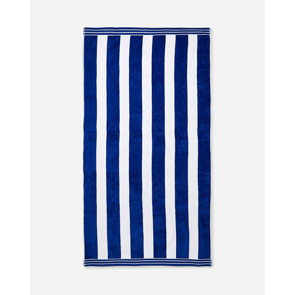 (Navy/White) Jumbo Cabana Stripe Beach Towels - 100 x 180cm-image-OPC-P6HHWZ8-NEW