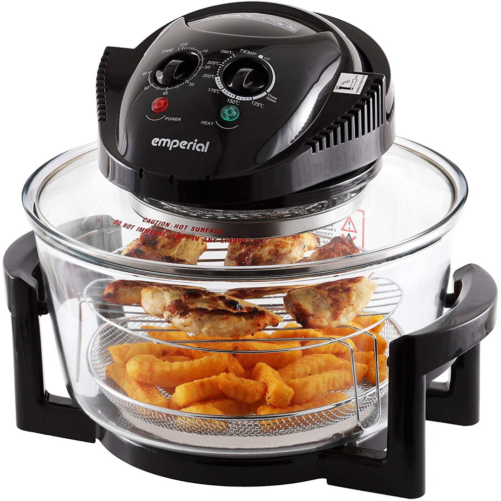 Emperial 17L Halogen Oven Convection Cooker Air Fryer 1400W Black