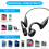 Bluetooth 5.1 Bone Conduction Headphones Wireless Stereo Headset IPX5 14