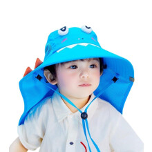 (Shark) Childrens Sun Protection Hat Summer Fisherman Hat Upf50+ Outdoor Sunshade