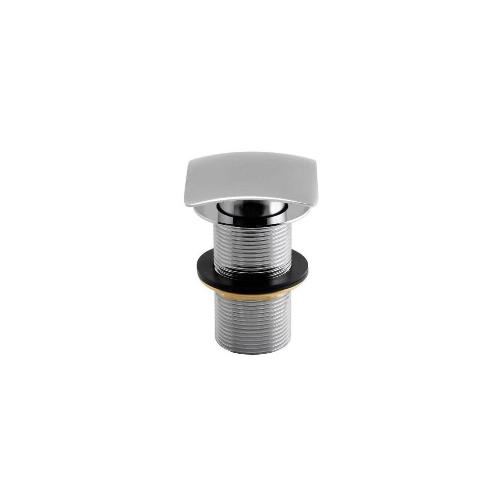70mm Square Slotted Click Clack Basin Waste - Chrome