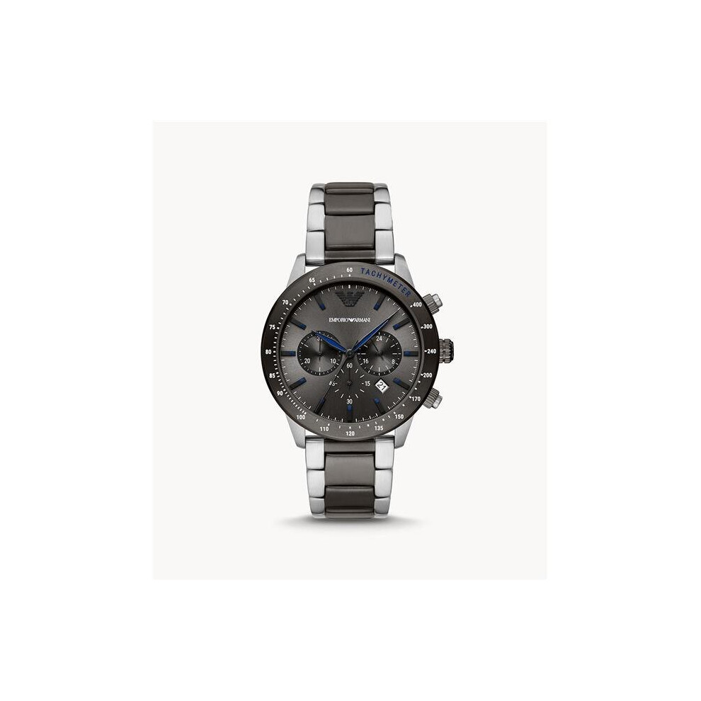 Armani Emporio Ar11391 43 Mm Two-Tone Chronograph Watch For Mens, Stainless Steel