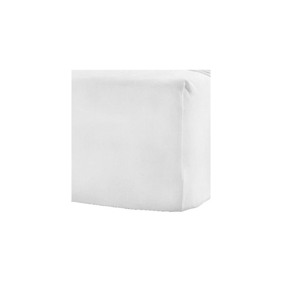 (King, White) Flannelette 100%Brushed Cotton 40cm Fitted Sheets