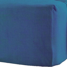 (Double, Blue) Flannelette 100%Brushed Cotton 40cm Fitted Sheets