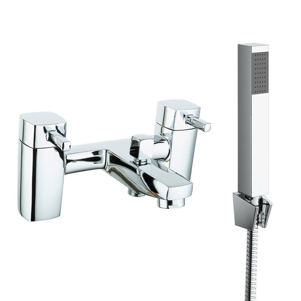 Square Bath Shower Mixer Tap with Modern Bathroom Shower Head