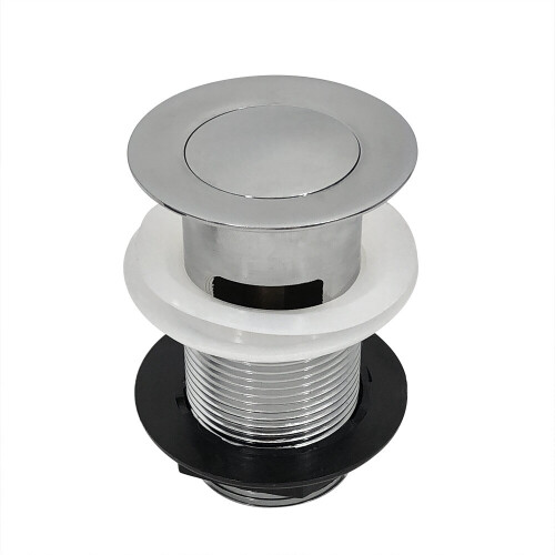 NRG Chrome Slotted Basin Sink Tap Push Pop Up Click Clack Brass Waste Plug 2