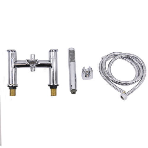NRG Waterfall Bath Shower Mixer Tap Chrome Hand Held Shower Head Set 2