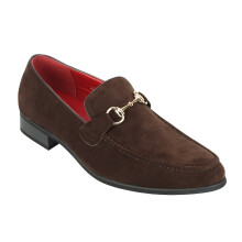 (45, Coffee) Mens Horsebit Loafers Suede Leather Lined Slip on Classic Driving Shoes UK Sizes