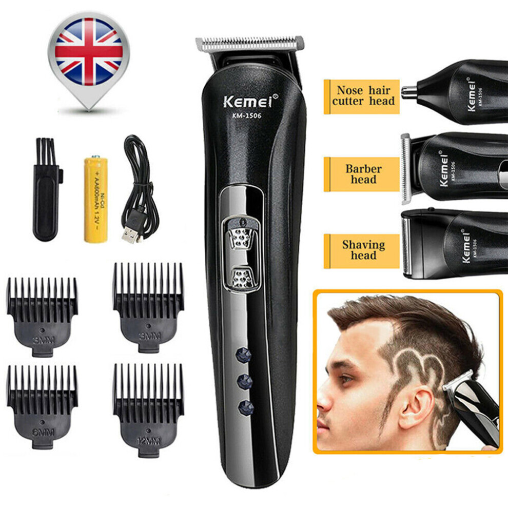 KEMEI Mens Electric Hair Clipper, Hair Trimmer Beard Trimmer Cordless