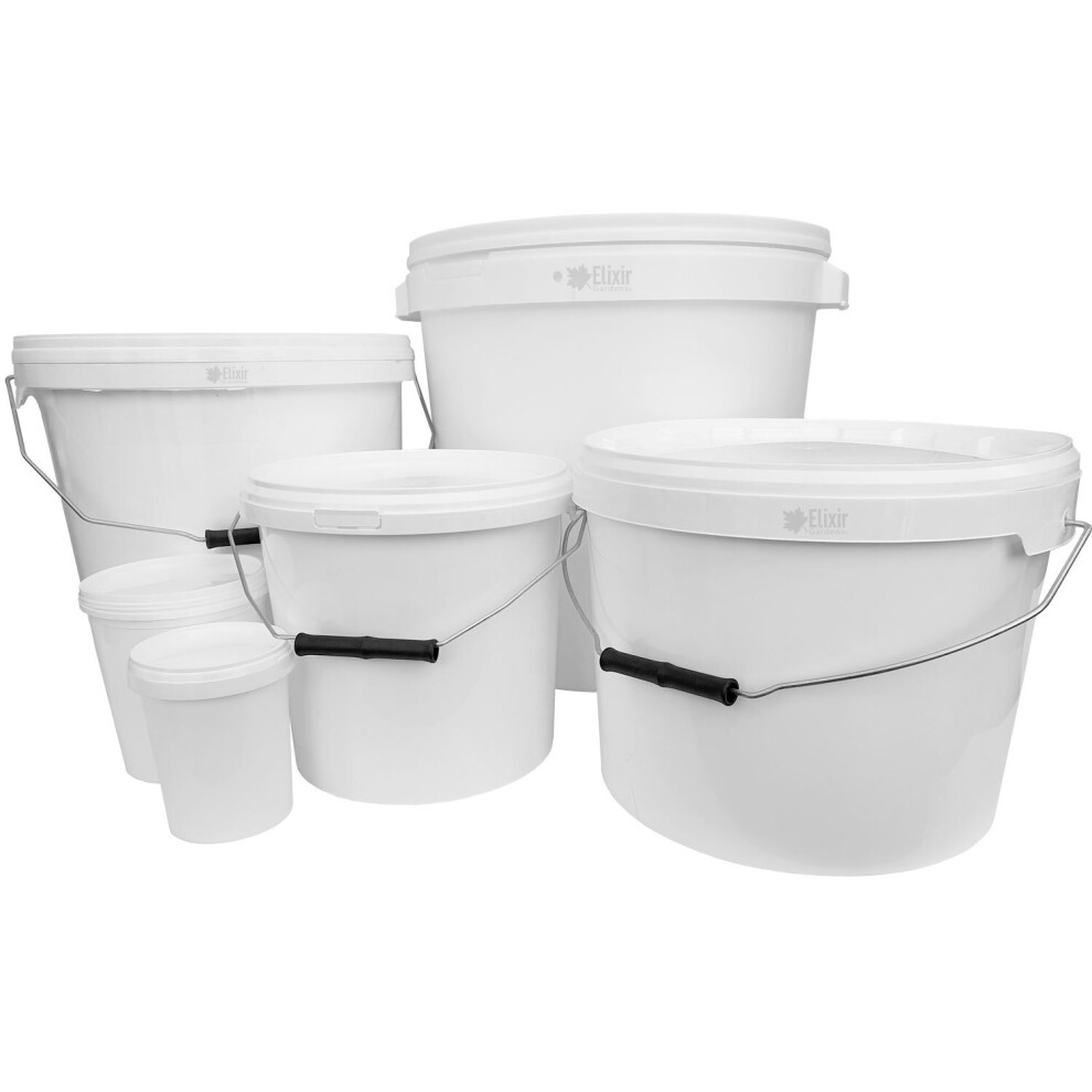 (5L, 3) Plastic Storage Buckets with Lids | 0.5L-30L Litre Container Tubs